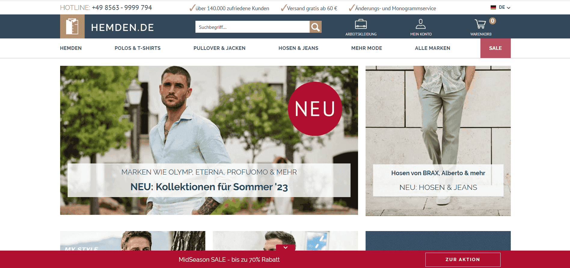 Homepage Hemden.de