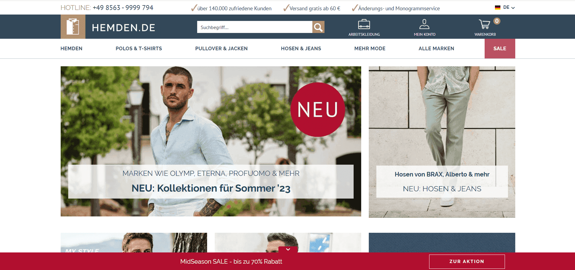 Homepage Hemden.de